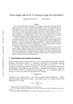 Finite-sample analysis of M-estimators using self-concordance