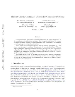 Efficient Greedy Coordinate Descent for Composite Problems