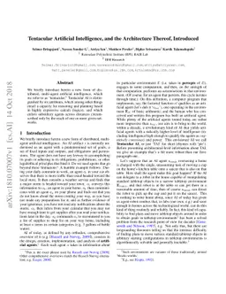 Tentacular Artificial Intelligence, and the Architecture Thereof,
  Introduced