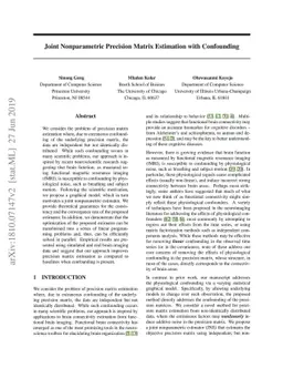 Joint Nonparametric Precision Matrix Estimation with Confounding