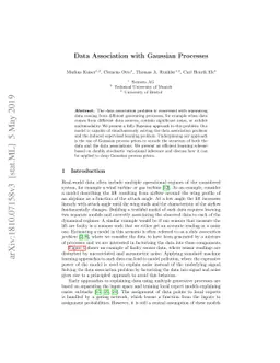 Data Association with Gaussian Processes