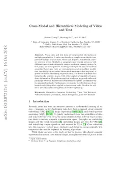 Cross-Modal and Hierarchical Modeling of Video and Text