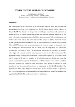 Hybrid Feature Based SLAM Prototype