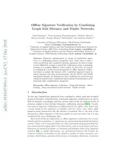 Offline Signature Verification by Combining Graph Edit Distance and
  Triplet Networks
