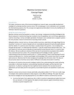 Machine Common Sense Concept Paper