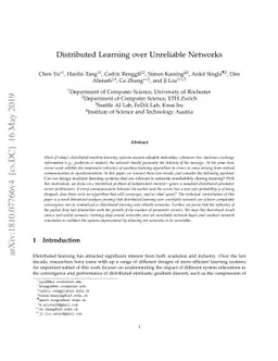 Distributed Learning over Unreliable Networks