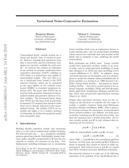 Variational Noise-Contrastive Estimation