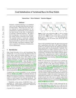 Good Initializations of Variational Bayes for Deep Models