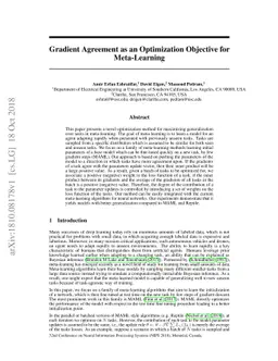 Gradient Agreement as an Optimization Objective for Meta-Learning