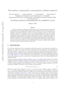 Time-uniform, nonparametric, nonasymptotic confidence sequences