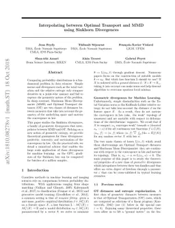 Interpolating between Optimal Transport and MMD using Sinkhorn
  Divergences