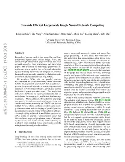 Towards Efficient Large-Scale Graph Neural Network Computing