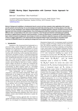 CVABS: Moving Object Segmentation with Common Vector Approach for Videos