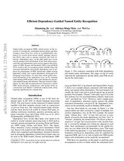 Efficient Dependency-Guided Named Entity Recognition
