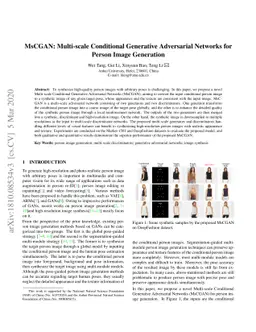 MsCGAN: Multi-scale Conditional Generative Adversarial Networks for
  Person Image Generation