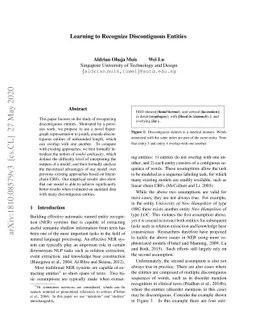 Learning to Recognize Discontiguous Entities