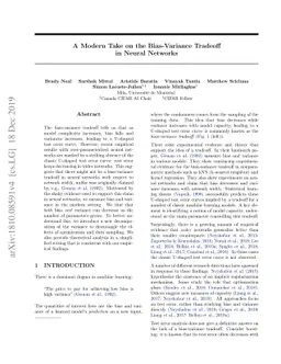 A Modern Take on the Bias-Variance Tradeoff in Neural Networks