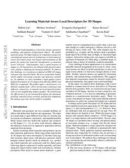 Learning Material-Aware Local Descriptors for 3D Shapes