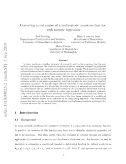 Correcting an estimator of a multivariate monotone function with
  isotonic regression