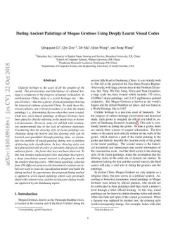 Dating Ancient Paintings of Mogao Grottoes Using Deeply Learnt Visual
  Codes