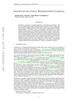 Graph Convolutional Reinforcement Learning