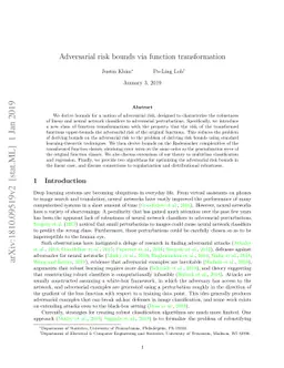 Adversarial Risk Bounds via Function Transformation