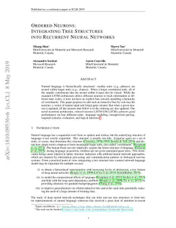 Ordered Neurons: Integrating Tree Structures into Recurrent Neural
  Networks