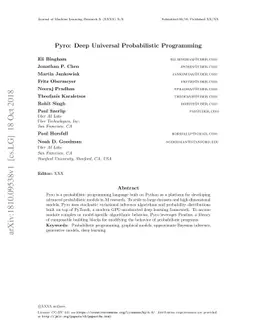 Pyro: Deep Universal Probabilistic Programming