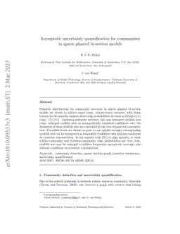 Asymptotic uncertainty quantification for communities in sparse planted
  bi-section models