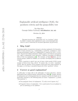 Explainable artificial intelligence (XAI), the goodness criteria and the
  grasp-ability test