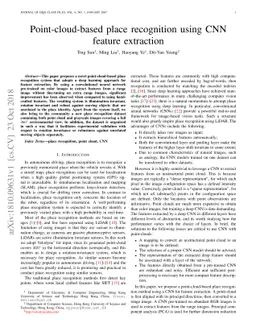 Point-cloud-based place recognition using CNN feature extraction