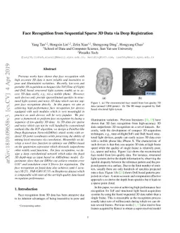 Face Recognition from Sequential Sparse 3D Data via Deep Registration