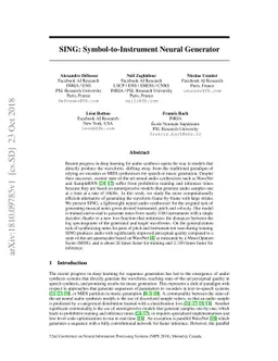 SING: Symbol-to-Instrument Neural Generator