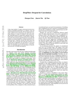 DropFilter: Dropout for Convolutions