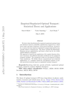 Empirical Regularized Optimal Transport: Statistical Theory and
  Applications