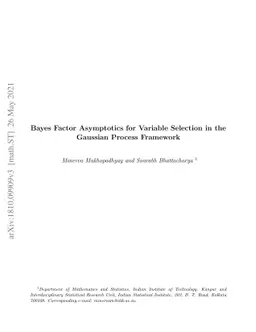 Bayes Factor Asymptotics for Variable Selection in the Gaussian Process
  Framework