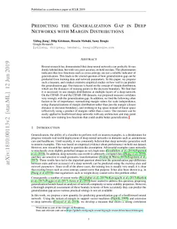 Predicting the Generalization Gap in Deep Networks with Margin
  Distributions