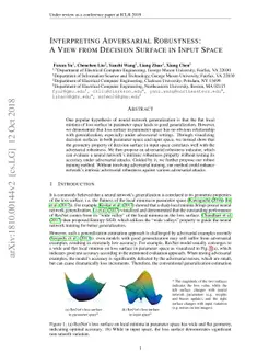 Interpreting Adversarial Robustness: A View from Decision Surface in
  Input Space