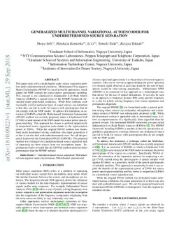 Generalized Multichannel Variational Autoencoder for Underdetermined
  Source Separation