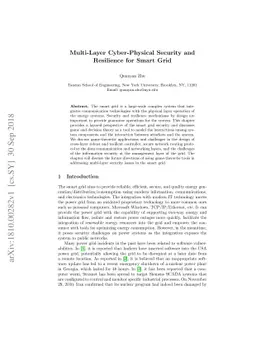 Multi-Layer Cyber-Physical Security and Resilience for Smart Grid