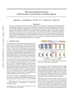 Mini-batch Serialization: CNN Training with Inter-layer Data Reuse