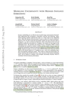 Modeling Uncertainty with Hedged Instance Embedding