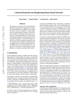 A Kernel Perspective for Regularizing Deep Neural Networks