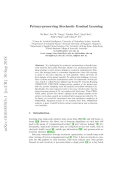 Privacy-preserving Stochastic Gradual Learning