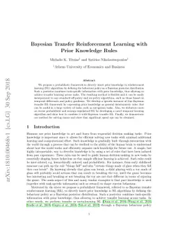 Bayesian Transfer Reinforcement Learning with Prior Knowledge Rules