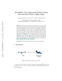 3D-PSRNet: Part Segmented 3D Point Cloud Reconstruction From a Single
  Image