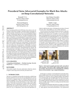Procedural Noise Adversarial Examples for Black-Box Attacks on Deep
  Convolutional Networks