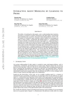 Interactive Agent Modeling by Learning to Probe