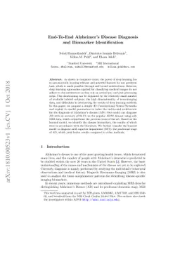 End-To-End Alzheimer's Disease Diagnosis and Biomarker Identification