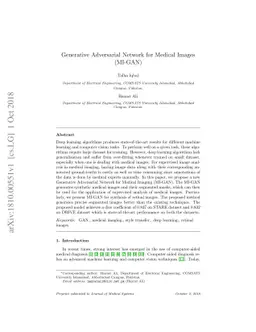Generative Adversarial Network for Medical Images (MI-GAN)